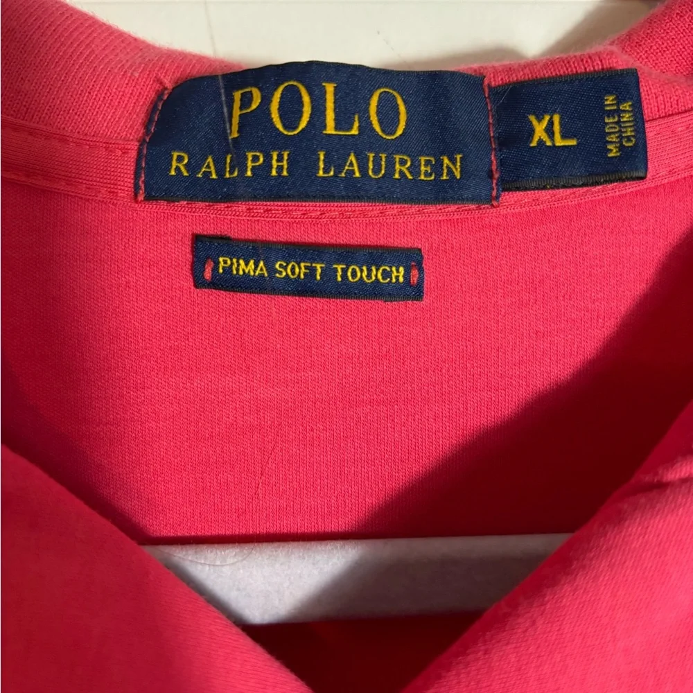 POLO Ralph Lauren Pima Soft‎ Touch Polo Size XL Coral Pink